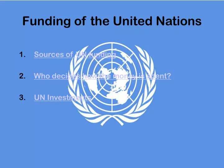 funding of the united nations