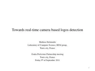 Towards real-time camera based logos detection