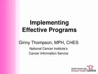 implementing effective programs