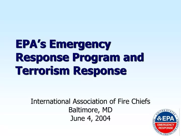 epa s emergency response program and terrorism response