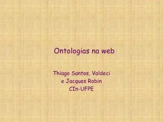ontologias na web