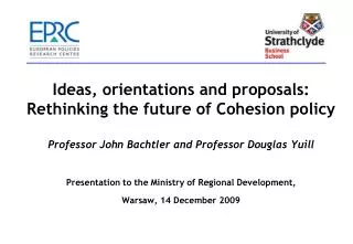Rethinking Cohesion policy
