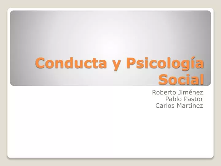 conducta y psicolog a social