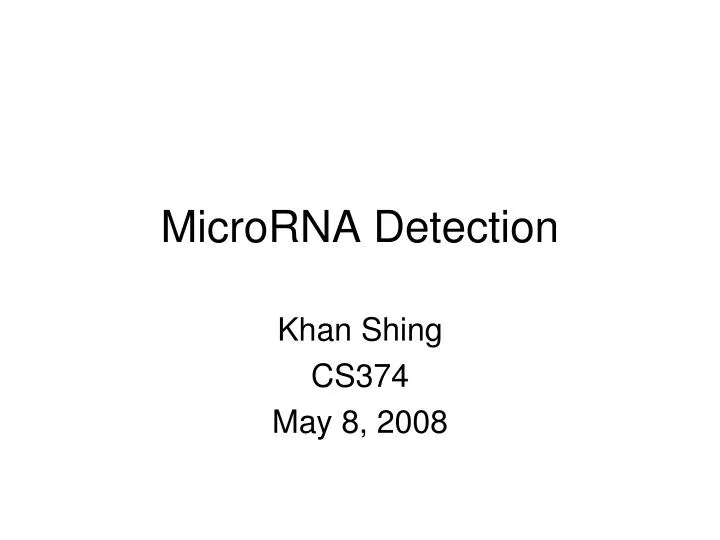 microrna detection