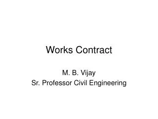 Works Contract