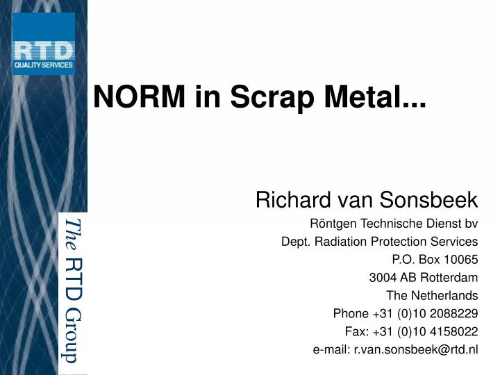 norm in scrap metal