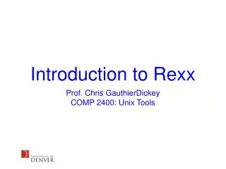 Introduction to Rexx