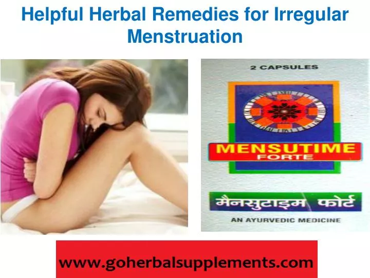 helpful herbal remedies for irregular menstruation