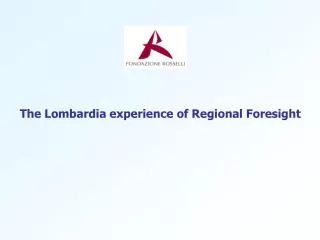 The Lombardia experience of Regional Foresight