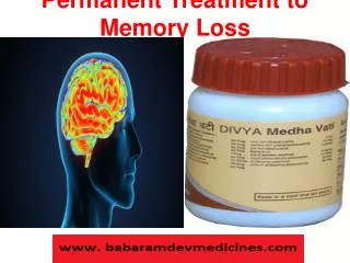 Permanent Treatment to Memory Loss