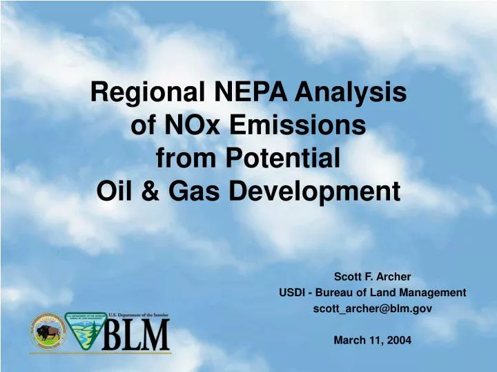regional nepa analysis of nox emissions from potential oil gas development