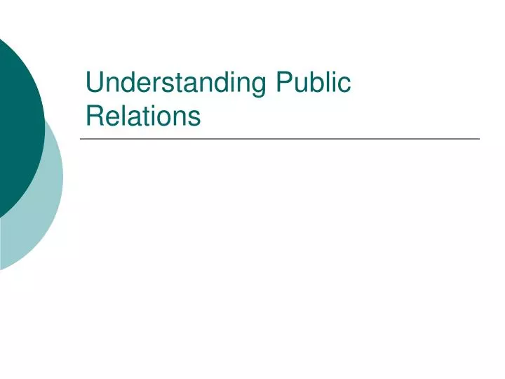 understanding public relations