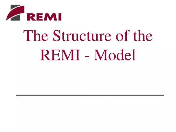 the structure of the remi model