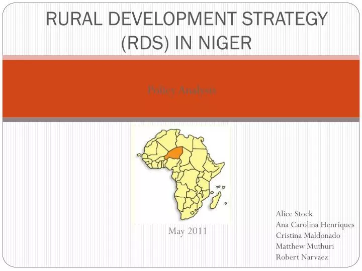 rural development strategy rds in niger