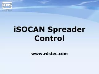 iSOCAN Spreader Control rdstec
