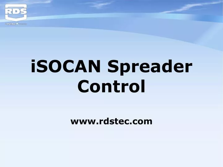isocan spreader control www rdstec com
