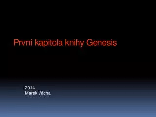 prvn kapitola knihy genesis