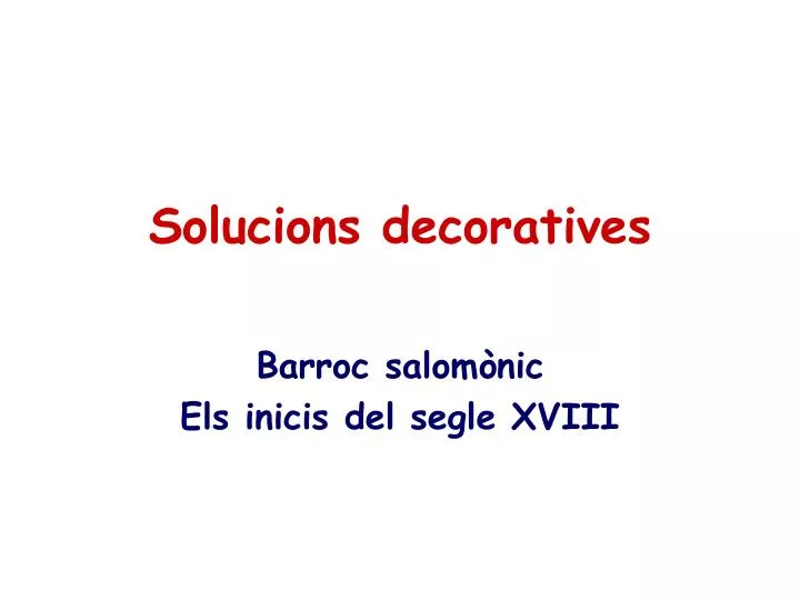 solucions decoratives