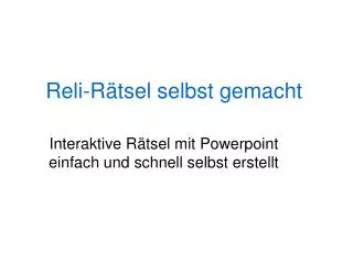 interaktive r tsel mit powerpoint einfach und schnell selbst erstellt