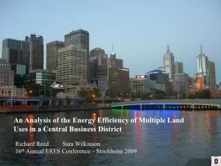 An Analysis of the Energy Efficiency of Multiple Land Uses in a Central Business District