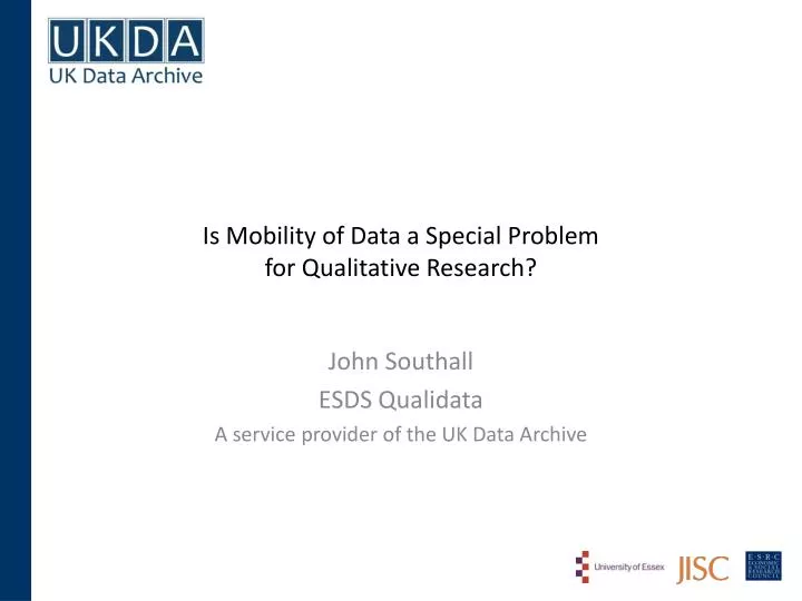 is mobility of data a special problem for qualitative research