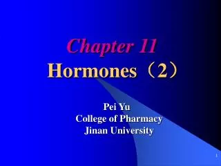 Chapter 11 Hormones ? 2 ?