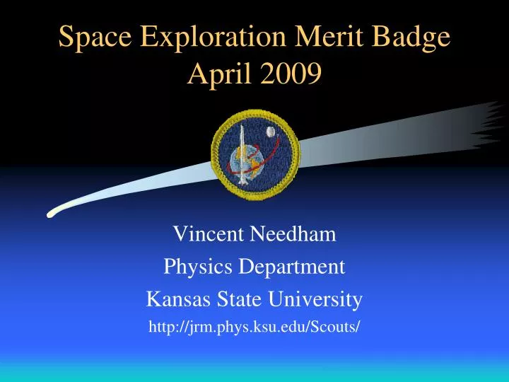 space exploration merit badge april 2009