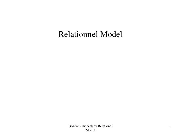 relationnel model