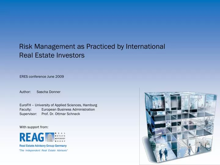 risk management as practiced by international real estate investors