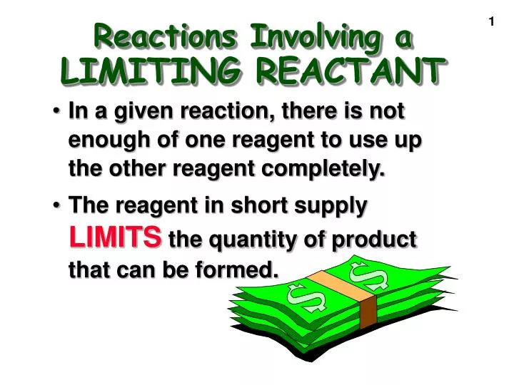 reactions involving a limiting reactant