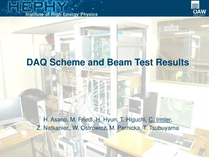 daq scheme and beam test results