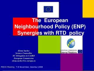 The European Neighbourhood Policy (ENP) Synergies with RTD policy
