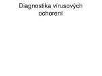 Diagnostika vírusových ochorení