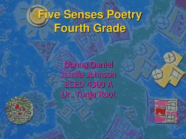 five senses poetry fourth grade