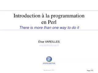 introduction la programmation en perl there is more than one way to do it