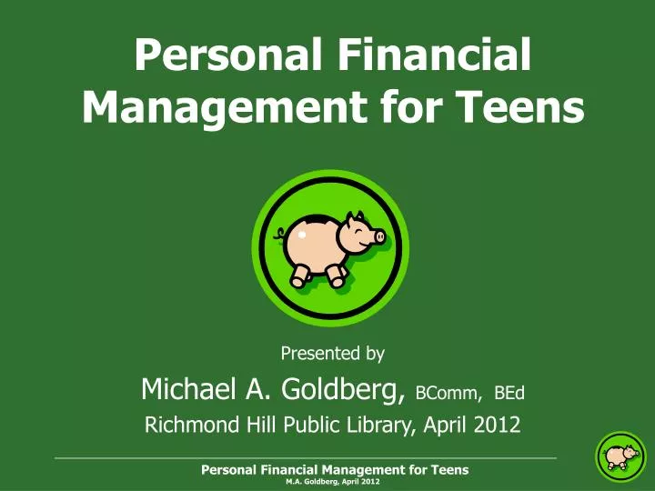 personal financial management for teens