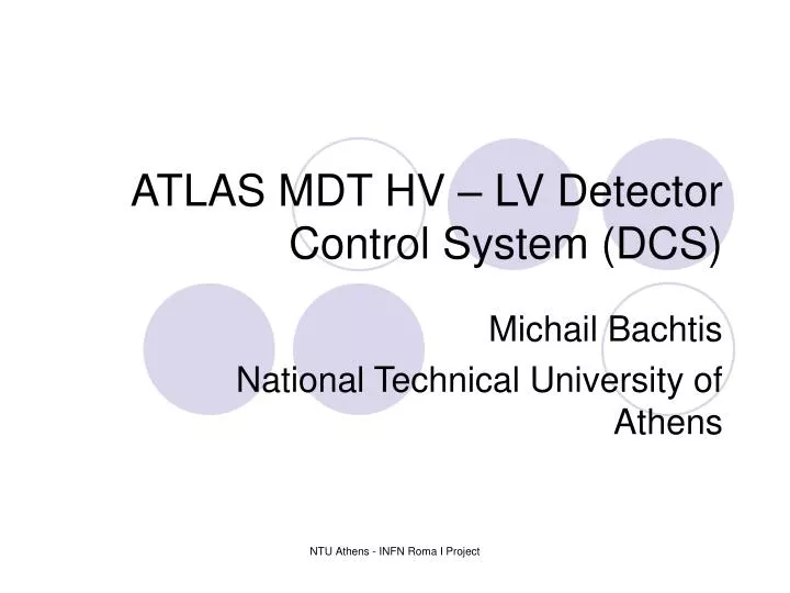 atlas mdt hv lv detector control system dcs