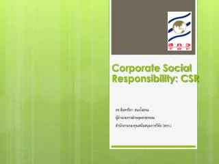 corporate social responsibility csr