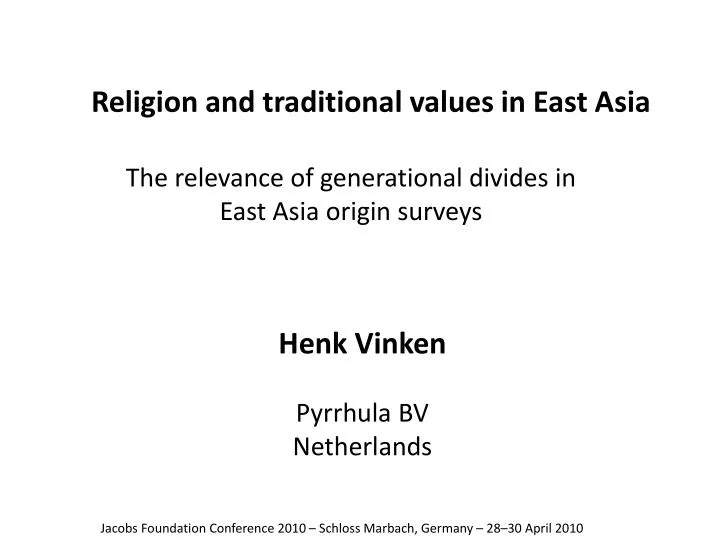 religion and traditional values in east asia