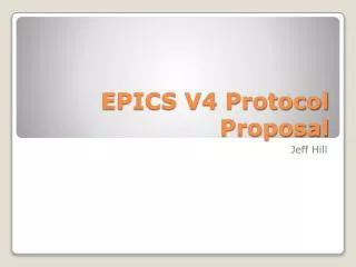 EPICS V4 Protocol Proposal