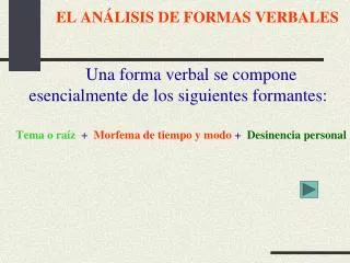 el an lisis de formas verbales