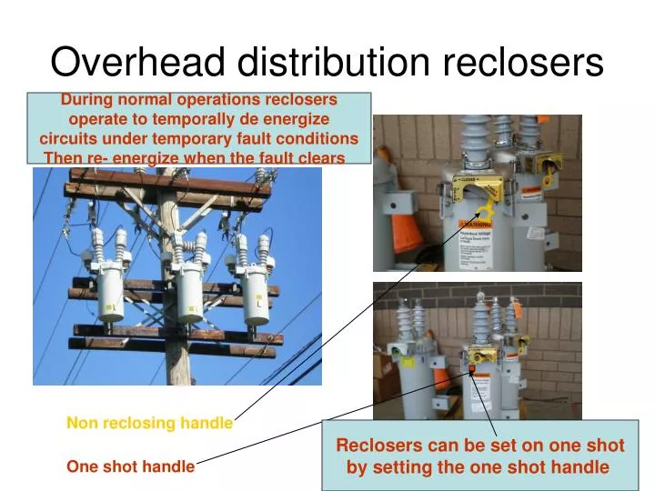 overhead distribution reclosers