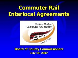 Commuter Rail Interlocal Agreements