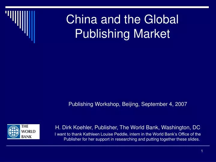 china and the global publishing market