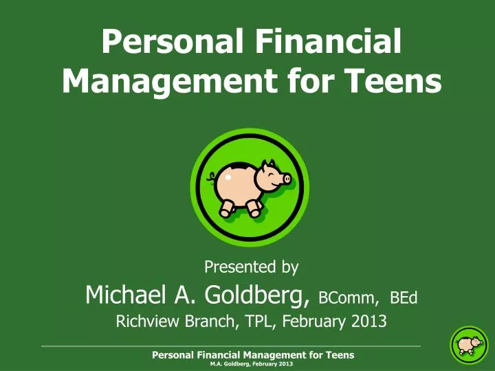 personal financial management for teens