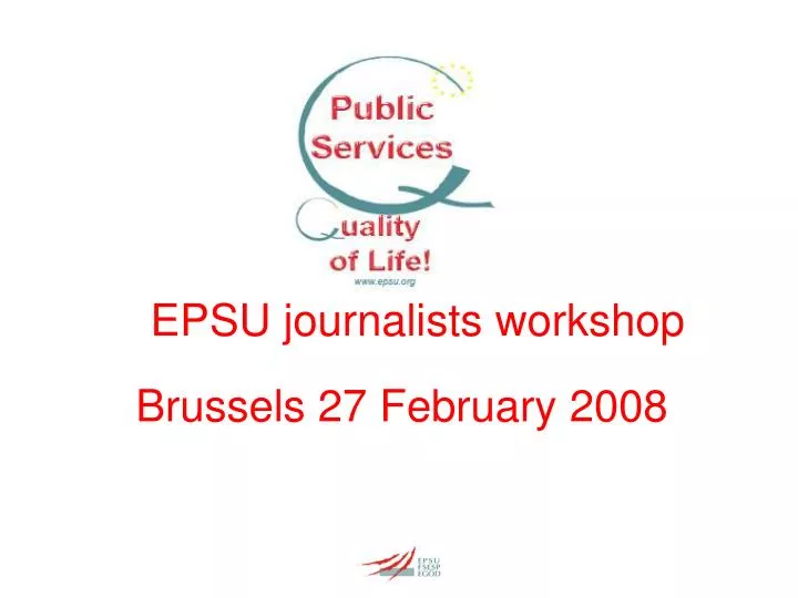 epsu journalists workshop
