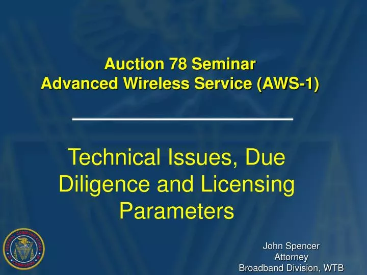 auction 78 seminar advanced wireless service aws 1