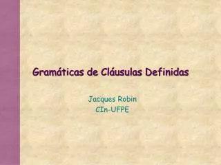 gram ticas de cl usulas definidas