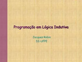 programa o em l gica indutiva