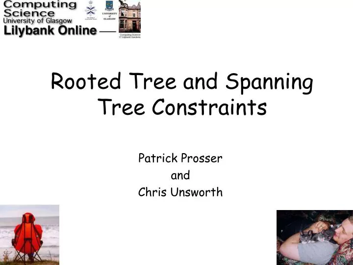 rooted tree and spanning tree constraints